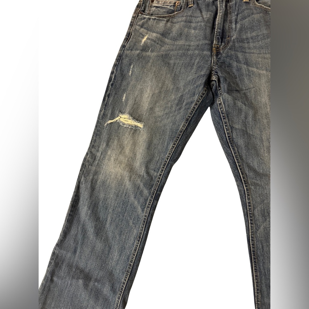 American Eagle Relaxed Fit Bootcut Distressed Jeans 34x34 - Picture 3 of 12